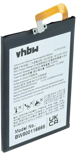 vhbw Akku kompatibel mit BlackBerry BBB100-3 | BBB100-2, BBB100-1 TD-LTE, BBB100-1, BBB100-6 Handy Smartphone Telefon (3400 mAh, 3,85 V, Li-Polymer)