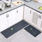 Levoberg #6 - Alfombra de cocina para delante del fregadero (2 piezas, antideslizante, lavable a máquina, 50 x 80 + 50 x 120 cm)
