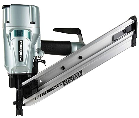 Metabo HPT Framing Nailer, Pro-Preferred Pneumatic Power Nailers in Framing Tools, Rapid Response Power Tool for Floor, Wall, & Roof Decking, Lightweight, 30° 3-1/4 Paper Collated Nails, NR83AA5