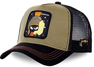 Capslab Marvin the Martian Looney Tunes Trucker Cap Olive Black