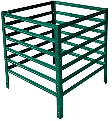 shelfplaza® Home Composteur 660l Jardin Vert/Composteur Jardin 100x110x60 cm/métallique composteur de Jardin 660l capacité comme bacs à Compost de Jardin pour composts et déchets de Jardin