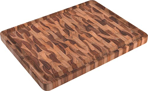 Tramontina Teak Stirnholz massiv, Schneidebrett, 45 x 34 x 3 cm