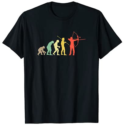 Retro Bogenschießen Evolution Bogensport T-Shirt