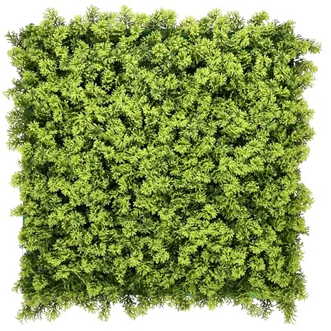 KARAT Pflanzenwand - Kunstpflanzen zur Wandmontage - 50 x 50 cm - Wandgarten - Künstliche Pflanzen Deko für Wand, Balkon & Garten (Houttuynia-cordata, 50 x 50 cm)