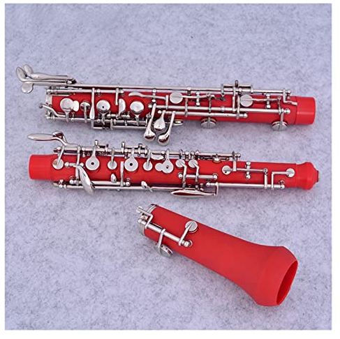 Oboe Professionelle C-Tasten-Oboe, Roter ABS-Röhrenkörper, Halbautomatischer Stil, Cupronickel-Nickelplatte