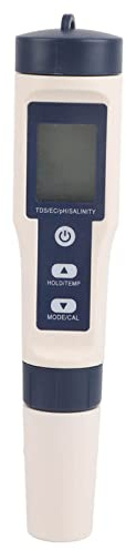 PAOORTS 5 in 1 Misuratore Digitale Portatile PH/Salinità/Temperatura/TDS/EC Rilevatore di Tester di qualità dell'Acqua Multifunzionale