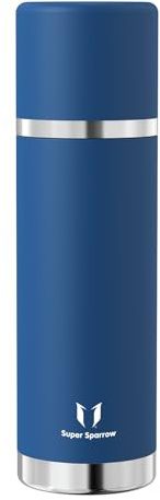 Super Sparrow Trinkflasche Edelstahl - Thermoskanne 500ml/750ml/1000ml - BPA-Frei Thermosflasche - Isolierflasche Auslaufsicherer Deckel Fungiert als Trinkbecher