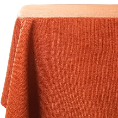 WAITER TREE Tischdecke Leinen Lotuseffekt Tischtuch Abwaschbar Eckig Tischwäsche für Esstisch Küche Hochzeit Alltag Verwenden Dinnerpartys Dekoration