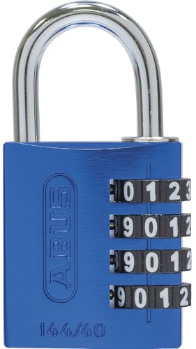 ABUS Zahlen-Vorhangschloss 144/40 Lock-Tag Aluminium, blau