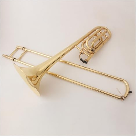 B-Dur Zu F-Tenor. Tonhöhe Ändern. Posaune Aus Messing, Goldlackiert, Posaune Mit Mundstück Posaune für Anfänger