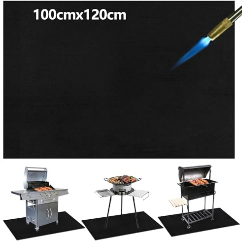 Feuerfeste Unterlage 120x100 cm – Hitzebeständig bis 982°C für Schweißen, Kamine, Holzöfen & Camping | Schutz vor Hitze & Funken | Brandschutzmatte für Böden & Kabel