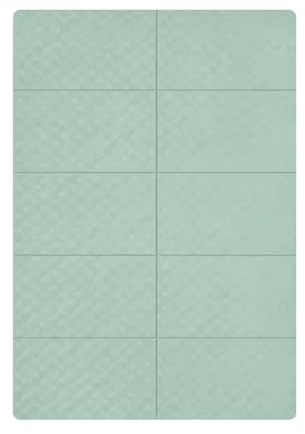 Reise-Yogamatte, faltbar, faltbar, rutschfeste TPE-Yogamatte for Frauen, Fitnessstudio, Zuhause, Pilates, Workout, Fitness, Stretching, leichte tragbare Übungsmatte (Color : Green, Size : 183x128cm/