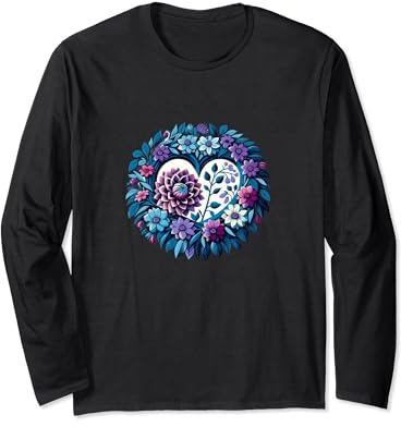 Dahlia bleu et violet Art floral Dahlias Manche Longue