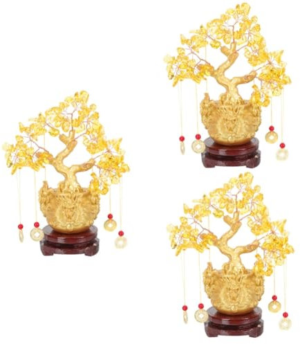Cabilock 3 Piezas Adorno de Vaca lechera Centro de Mesa de arbol decoración de Escritorio Home Decor decoração casa salón decoración del hogar decoración de Estilo Chino clásico el plastico