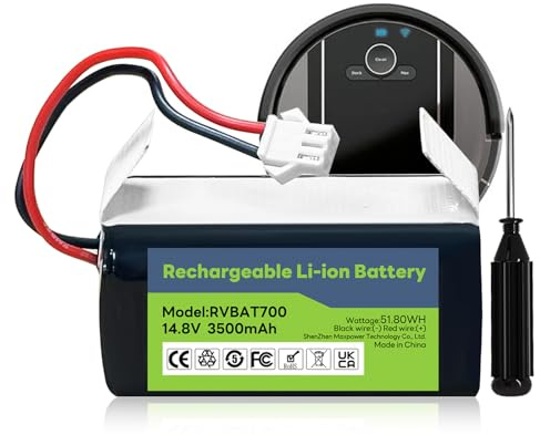 SHENMZ RVBAT700 Replacement Battery, 3500mAh Rechargeable/Compatible with Shark RV700/RV720/RV725/RV750 Vacuum Models 【3-Prong Plug】
