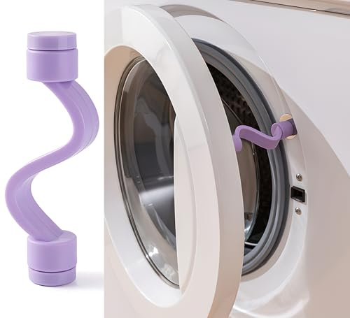 LamChyar Front Load Washer Door Prop, Washing Machine Door Prop Open, Washer Door Prop Magnetic, Keep Washer Door Open and Dry (purple)
