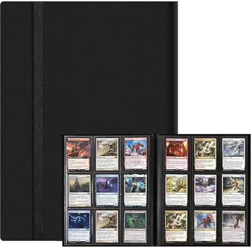 9-Pocket Trading Card Binders, Upgraded Trading Card Album for Standard Game Cards and Sport Cards, Side Loading Binder Book Holder for MTG, TCG, Football, Baseball Collector Card. (360 Pockets)