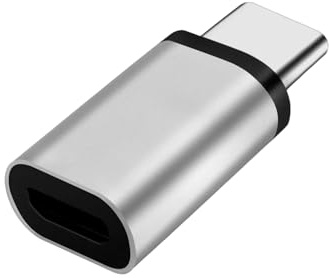 CABLEPELADO Adaptateur Micro USB femelle vers USB C mâle | Convertisseur USB C vers Micro USB | Vitesses de transfert de données jusqu'à 480 Mbps | Transfert de données | Argent