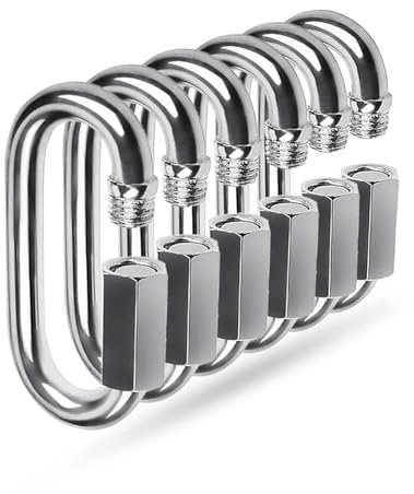 Quick Link, 304 Stainless Steel Heavy Duty Clips Chain Connector Repair Link Buckle for Swing Outdoor Camping (6 PCS, M3.5)
