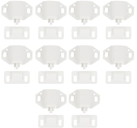 SHINEOFI 10 Set Blocca Porta Palline Serratura Porta Clips Tocca Blocco Per Armadietto Armadio Mobili Resistente in Plastica 1.18X0.98X0.79 Pollici