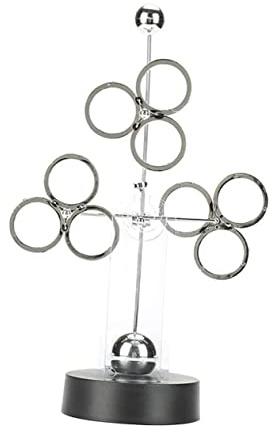 Milisten Perpetuum Mobile Instrument aus Metall Kunststoff Wissenschaftliche Desktop Dekoration Heimdekoration Büroaccessoire für Physik Interessierte Kinetisches Spielzeug mit Details