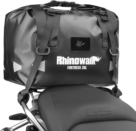 Rhinowalk 36L Waterproof Motorcycle Tail Bag – Flexible Soft Pack for Seat Mount, Inner Liner, or Expansion Module