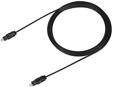 KOSDFOGE Digital Fiber Optical Audio Cable TosLink Cables MD DVD Clear Sound 2.2mm 1m/2m/3.0m Black (3 Meters / 9.84ft)