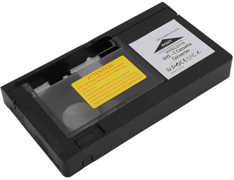 Asixxsix VHS-C-Adapter, Motorisierter Kassettenkonverter für S-VHS-C- und S-VHS-Kassetten mit EIN-Tasten-Steuerung Zur Wiederbelebung Alter Erinnerungen