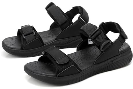 ARRIGO BELLO Sandali Uomo Estivi Sportivi Comodi Leggere Scarpe Mare Spiaggia Escursioni Tempo Libero Sandalo Taglia 41-46 (B Nero,42)