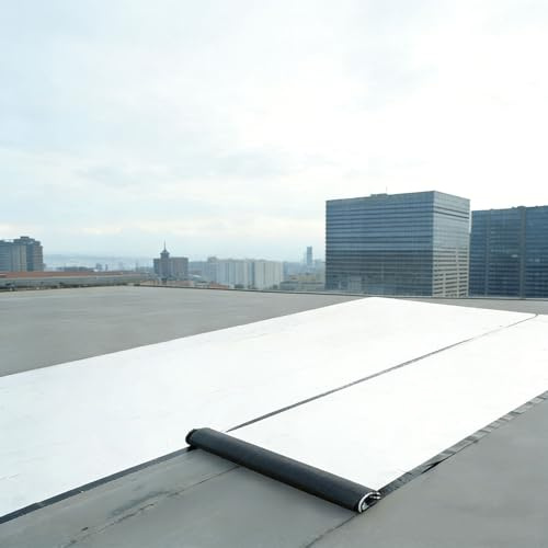 Tela Asfaltica para Tejado Adhesiva, Cinta Selladora de Aluminio Impermeable, Rollo Bituminoso Reparación para Techo Terraza Goteras Grietas(50 x 100 CM)