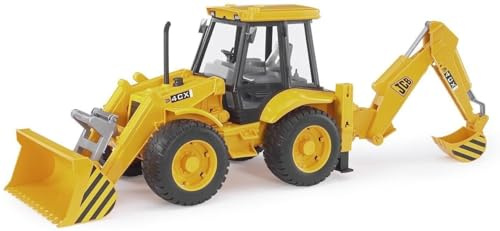 bruder 02428 - JCB 4CX Baggerlader - 1:16 Frontschaufel, Heckbagger, Baustelle, Baufahrzeug, Baumaschine, Spielzeug, Radlader
