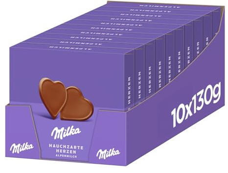 Milka I Love Milka Herzen, 130 g (10er-Pack)