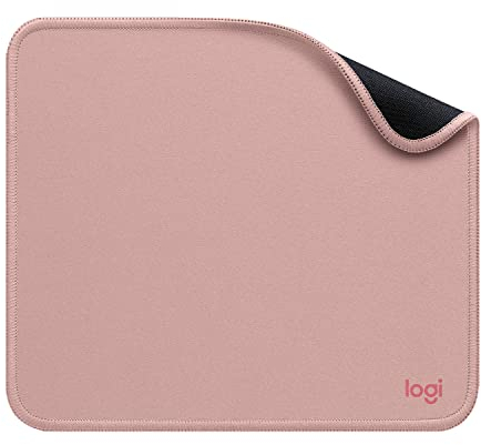 Logitech Mouse Pad - Studio Series, Computer-Mauspad mit Anti-Rutsch-Gummiboden, Leichtes Gleiten, Spritzwassergeschützt, Langlebige Materialien, Tragbar, Frisches, modernes Design - Rosa