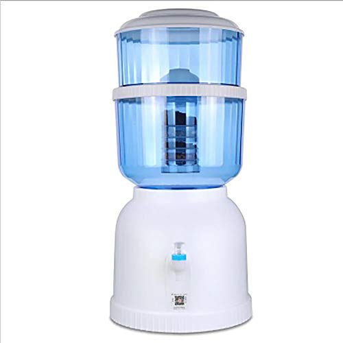 Dispensador de Agua con Grifo, Fuentes de Agua Potable de Escritorio Base Cubos de riego Titular de la Botella de amortiguadores Cilindro de la Bomba del Grifo, 12L Barril Filtro de carbón Activado