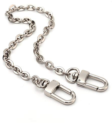 Xiazw Mini-Geldbörsenkette, Kupfer, Schulterriemen, Tasche, Zubehör, Charm-Dekoration (Silber, 66 cm)