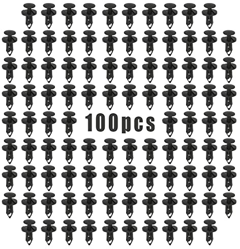 100 st plast karosnitar, bilfästklämmor, plastklämmor, nitar, universella bilklämmor, plast bilnitar, universella bilnitar, bilhäftklamrar