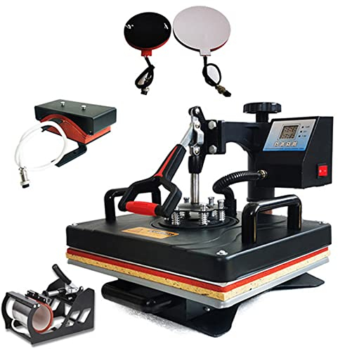 Presse À Chaud 5 En 1, Machine De Chaleur 38X30cm, Machine Impression Textile Sublimation Chauffage, Multifonctionnel Heat Press Machine Transfert Pour T-Shirt, Chapeau Mug Tasse Assiette