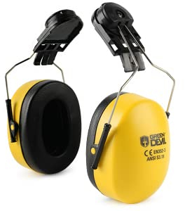 GREEN DEVIL Protección auditiva con SNR 32 dB Plegable Protector auditivo pasivo para disparar maquinaria de construcción de trabajo, profesionalmente protección contra ruido, auriculares de tamaño