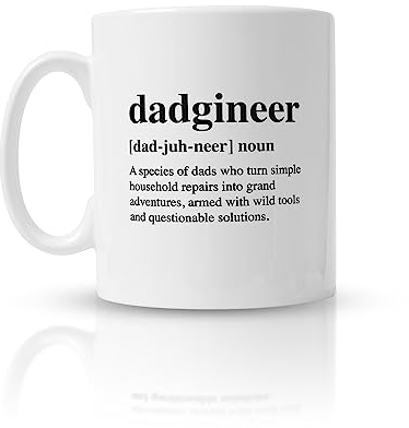 Pink Positive Engineer Dad Gift, Funny Father's Day Mug Dadgineer for DIY Engineer Dads