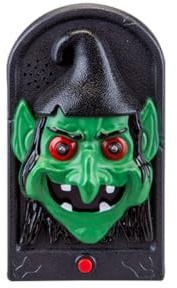 Horror-Shop Hexen Halloween Türklingel mit Licht & Sound Effekt