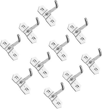 Angoily 10pièces Crochets Muraux pour Panneau Perforé Crochets de Rangement Pratiques pour Présentoir Supports pour Panneau Perforé