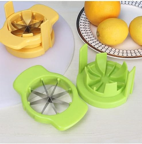 kourfeel 1 trancheuse de citron et de citron vert pour garnir les aliments, coupe-citron, trancheuse de citron, trancheuse de fruits, coupe-orange, coupe-citron, couleur aléatoire