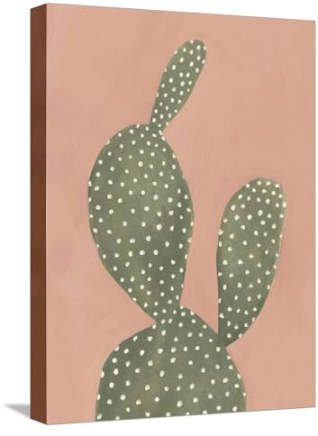 ART.COM Stretched Canvas Print Coral Cacti I, 12 x 16