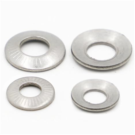 2/5/10/20 Stück M3 M4 M5 M6 M8 M10 M12 M16 304 Edelstahlscheibe Fächerscheibe Rändelscheibe elastische Dichtung(M4 20pcs)
