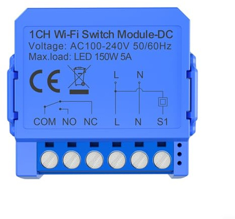 CNANRNANC Módulo de conmutación de relé inteligente para Tuya para WIFI para conexión en seco sin contacto, interruptor inteligente de bajo voltaje (CA 110 V-240 V)
