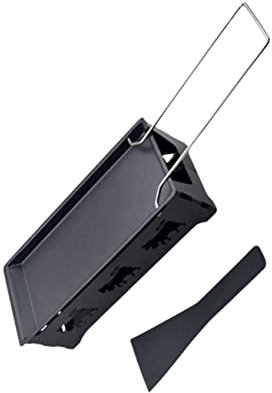 BEBEMOKO 1juego Grill Portátil Para Queso Antiadherente Con Bandeja Para Hornear y Espátula Pequeña Utensilios De Cocina Para Camping y Picnics Acero