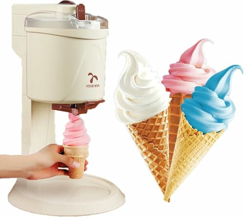 Macchina per Gelato Soft Macchina per Yogurt Macchina per Gelato Casalinga Macchina per Gelato Soft Maker Automatica, Macchina per Fare Il Gelato Domestica Da 1000 Ml per Cucina Fai Da Te Veloce