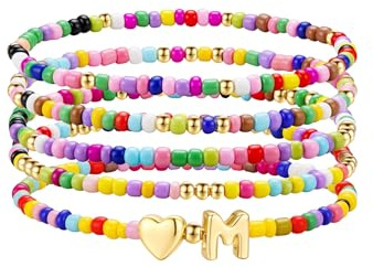 M MOOHAM Gifts for Kids Teen Girls, M Bracelet for Girls Kids Jewelry