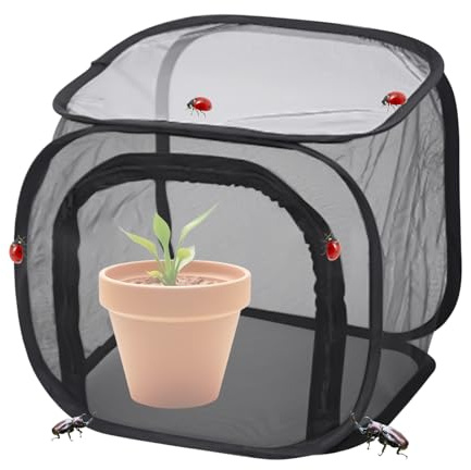 XIAOXIAOYU Gabbia di protezione per – Rete anti-insetti, per esterni, a montaggio rapido, tenda anti-insetti, per orto, fiori, balcone