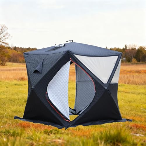 Bastutält för 3–4 personer, 178 x 178 cm, torr bastu, lätt att installera, värmeisolerad och vindtät design, lämplig för hem, gym, camping och andra platser. blackbastu